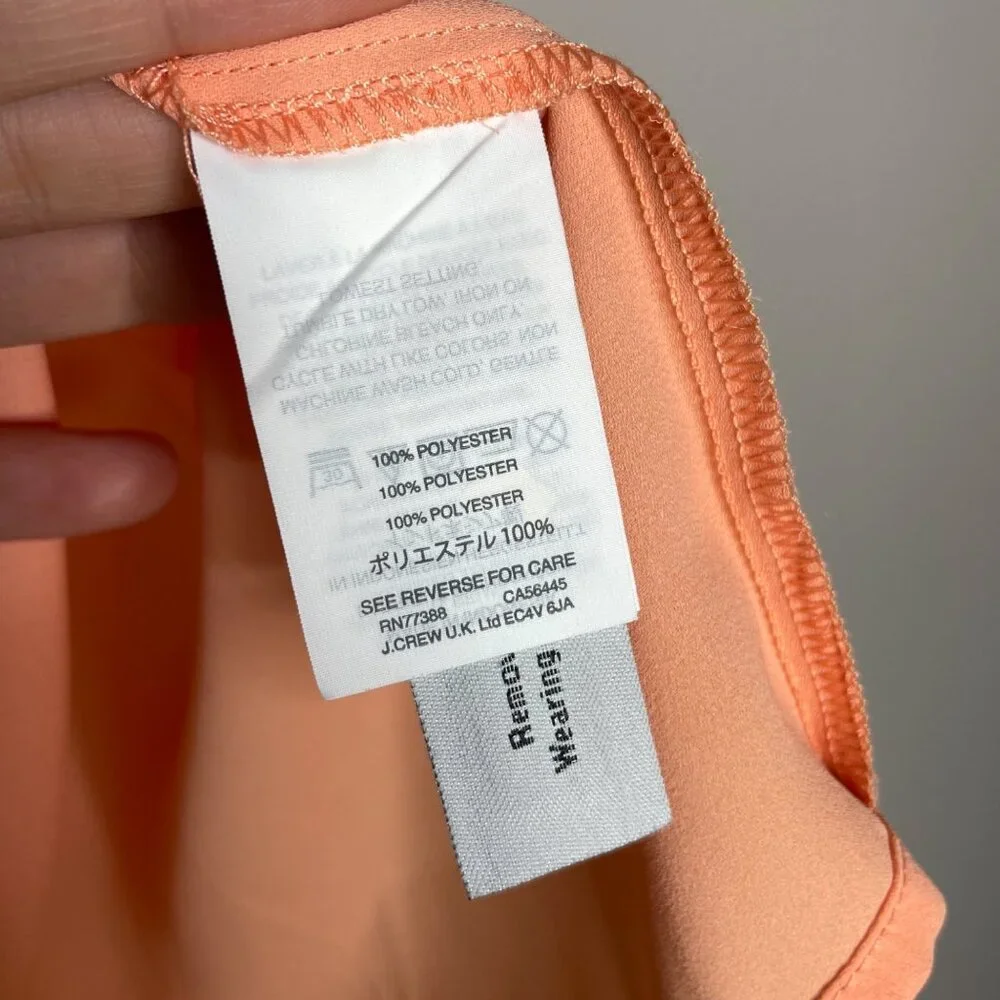 J. Crew Drapey Wrap Front Top Size 12 Coral Sleeveless Sleeveless Dressy Halter